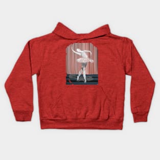 Ballerina_Red_Worn Kids Hoodie